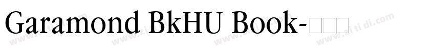 Garamond BkHU Book字体转换